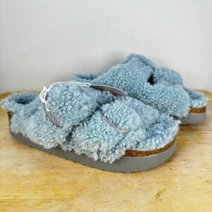 Papillio by Birkenstock Arizona Big Buckle Genuine Shearling Slide Sandal EU 37